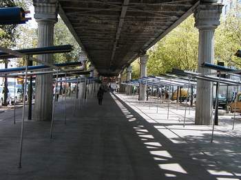 The marketplace under the elevated train at Grenelle -- this place is too busy & crowded for me to take a photo on Weds. and Sun., the market days.