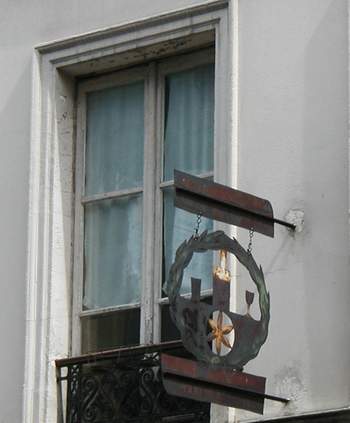 Old sign in Paris left bank